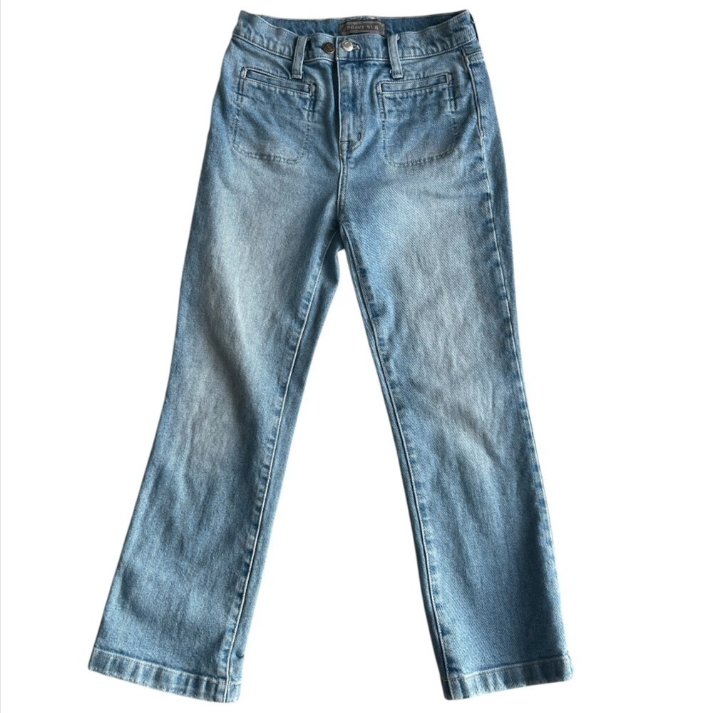 Point Sur Denim Jeans-J. Crew Size 25 Ankle Patch Pocket Straight Leg Light Wash